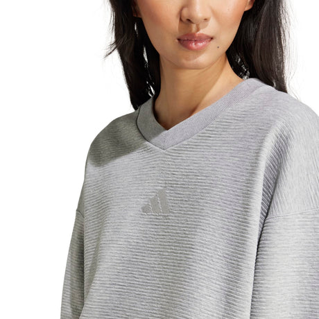 adidas Women's All SZN V-Neck Sweatshirt Womens Apparel Sweatshirts & Fleece