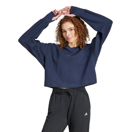 adidas Women's All SZN V-Neck Sweatshirt Womens Apparel Sweatshirts & Fleece