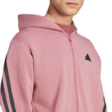 adidas Men's Future Icons 3-Stripes Full Zip Hoodie Mens Apparel Sweatshirts & Fleece