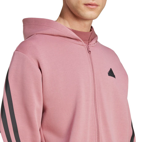 adidas Men's Future Icons 3-Stripes Full Zip Hoodie Mens Apparel Sweatshirts & Fleece