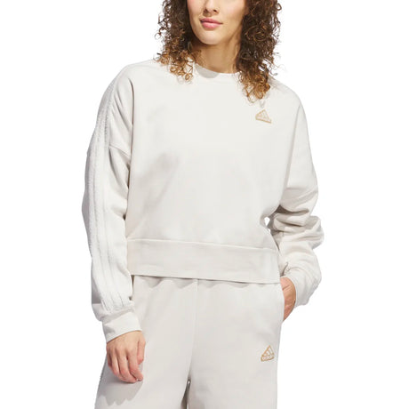 adidas Women's Coze 3-Stripes Crew Womens Apparel Sweatshirts & Fleece