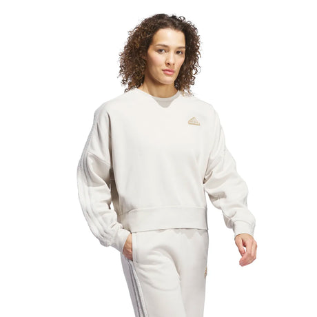 adidas Women's Coze 3-Stripes Crew Womens Apparel Sweatshirts & Fleece