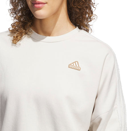 adidas Women's Coze 3-Stripes Crew Womens Apparel Sweatshirts & Fleece