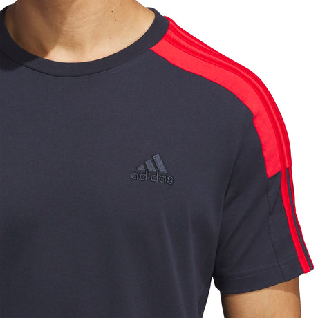 adidas Men's Essentials 3-Stripes Color Block T-Shirt Mens Apparel Shirts & Tops