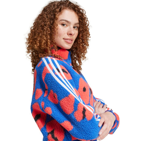 adidas Women's Essentials 3-Stripes Cropped 1/4 Zip Womens Apparel Sweatshirts & Fleece