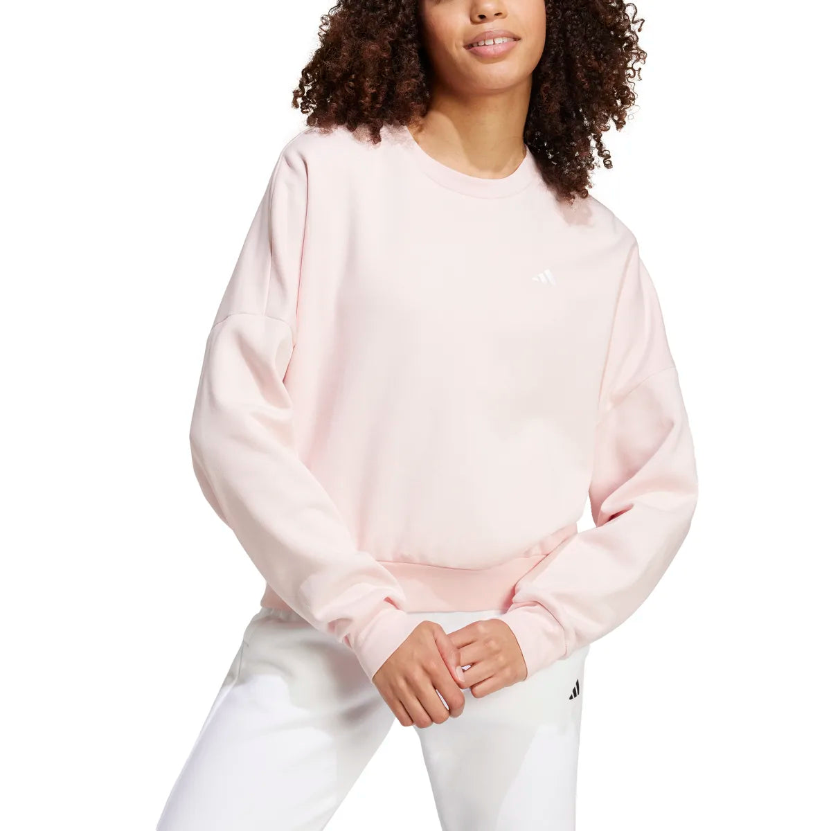 adidas Women's Essentials Feel Cozy Sweatshirt Womens Apparel Sweatshirts & Fleece