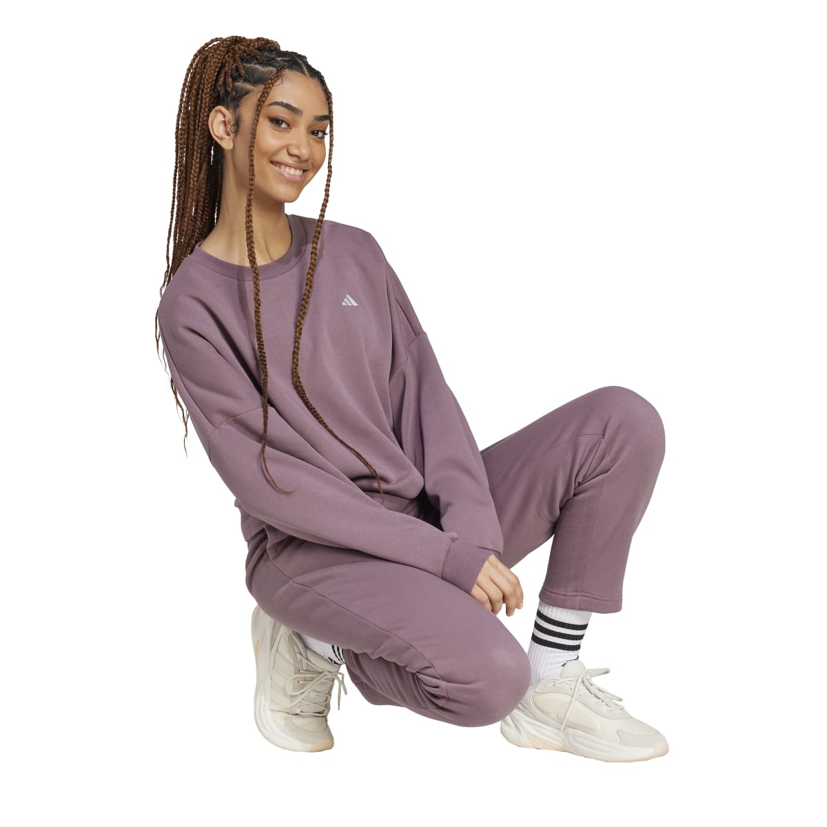 adidas Women's Essentials Feel Cozy Sweatshirt Womens Apparel Sweatshirts & Fleece
