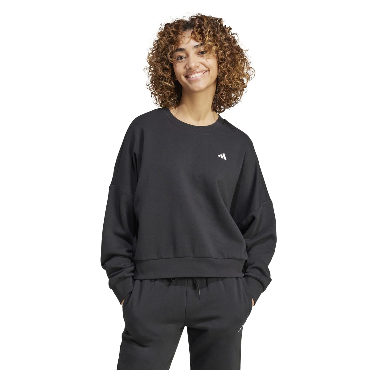 adidas Women's Essentials Feel Cozy Sweatshirt Womens Apparel Sweatshirts & Fleece