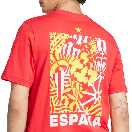 adidas Men's Spain Football Fan Graphic T-Shirt Soccer Uniforms & Apparel All