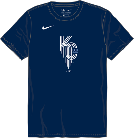 Nike Kansas City Royals Youth Institutional Short Sleeve Crew Neck Tee Fan Gear MLB Kansas City Royals