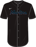 Nike Miami Marlins Youth Institutional Full Button Jersey Fan Gear MLB Miami Marlins