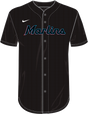 Nike Miami Marlins Youth Institutional Full Button Jersey Fan Gear MLB Miami Marlins
