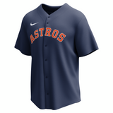 Nike Houston Astros Youth Dri-Fit Full Button Jersey Fan Gear MLB Houston Astros