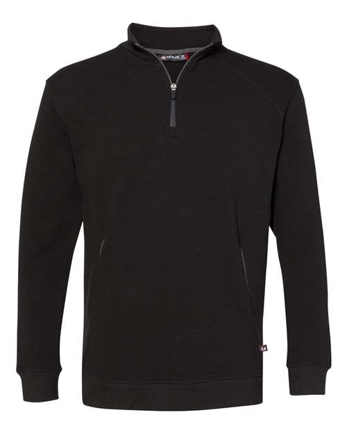 Badger FitFlex French Terry Quarter-Zip Sweatshirt>Mens>Apparel>Sweatshirts & Fleece Mens Apparel Sweatshirts & Fleece