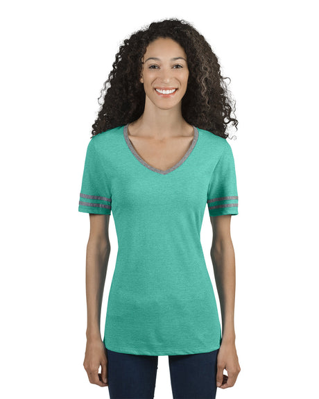 JERZEES Women's Varsity Triblend V-Neck T-Shirt Womens Apparel Shirts & Tops
