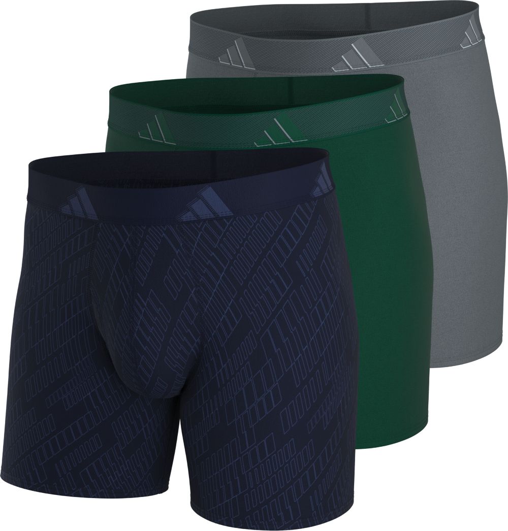 adidas Men's Microfiber 3-Pack Boxer Brief Mens Apparel Underwear
