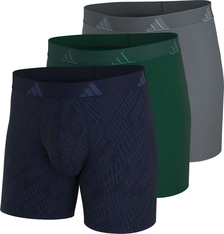 adidas Men's Microfiber 3-Pack Boxer Brief Mens Apparel Underwear