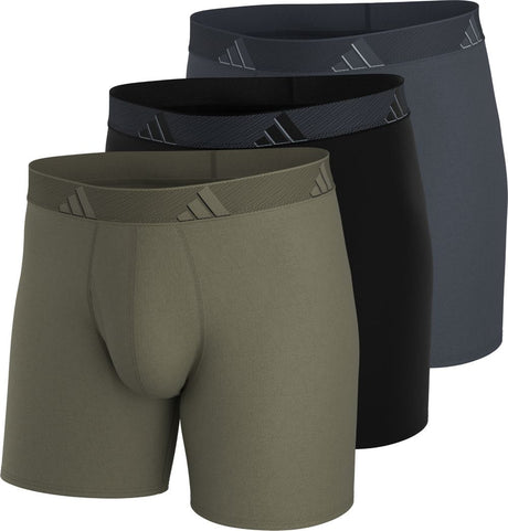 adidas Men's Microfiber 3-Pack Boxer Brief Mens Apparel Underwear