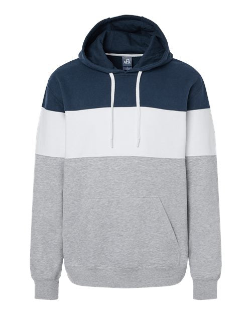 J. America Men's Varsity Fleece Colorblocked Hooded Sweatshirt Mens Apparel Sweatshirts & Fleece