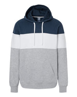 J. America Men's Varsity Fleece Colorblocked Hooded Sweatshirt Mens Apparel Sweatshirts & Fleece