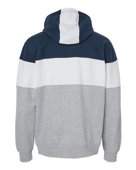 J. America Men's Varsity Fleece Colorblocked Hooded Sweatshirt Mens Apparel Sweatshirts & Fleece