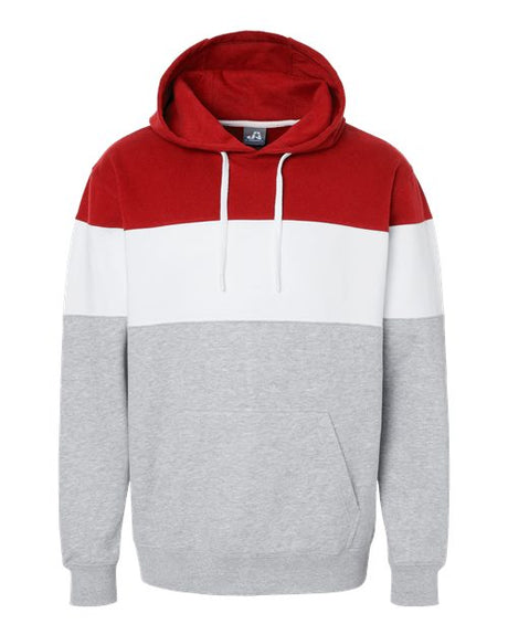J. America Men's Varsity Fleece Colorblocked Hooded Sweatshirt Mens Apparel Sweatshirts & Fleece