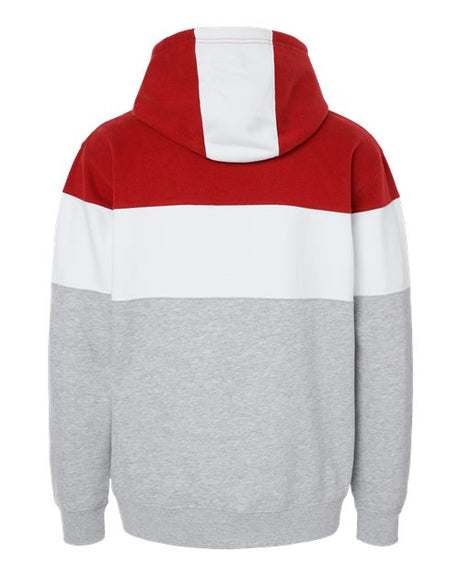 J. America Men's Varsity Fleece Colorblocked Hooded Sweatshirt Mens Apparel Sweatshirts & Fleece