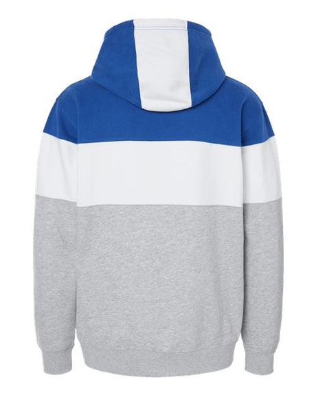 J. America Men's Varsity Fleece Colorblocked Hooded Sweatshirt Mens Apparel Sweatshirts & Fleece