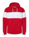 J. America Men's Varsity Fleece Colorblocked Hooded Sweatshirt Mens Apparel Sweatshirts & Fleece