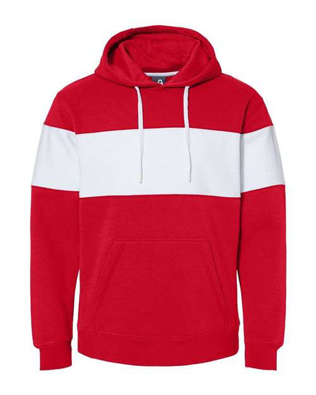 J. America Men's Varsity Fleece Colorblocked Hooded Sweatshirt Mens Apparel Sweatshirts & Fleece