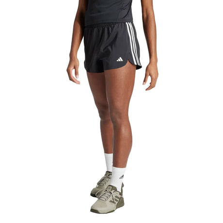 adidas Women's Pacer Training 3-Stripes High-Rise Shorts Womens Apparel Shorts