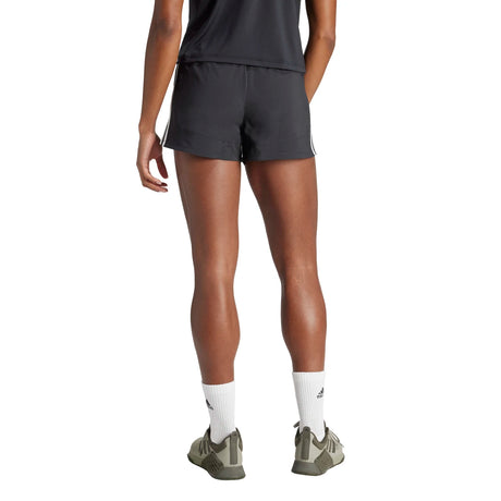 adidas Women's Pacer Training 3-Stripes High-Rise Shorts Womens Apparel Shorts