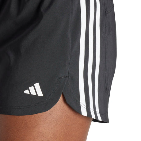 adidas Women's Pacer Training 3-Stripes High-Rise Shorts Womens Apparel Shorts