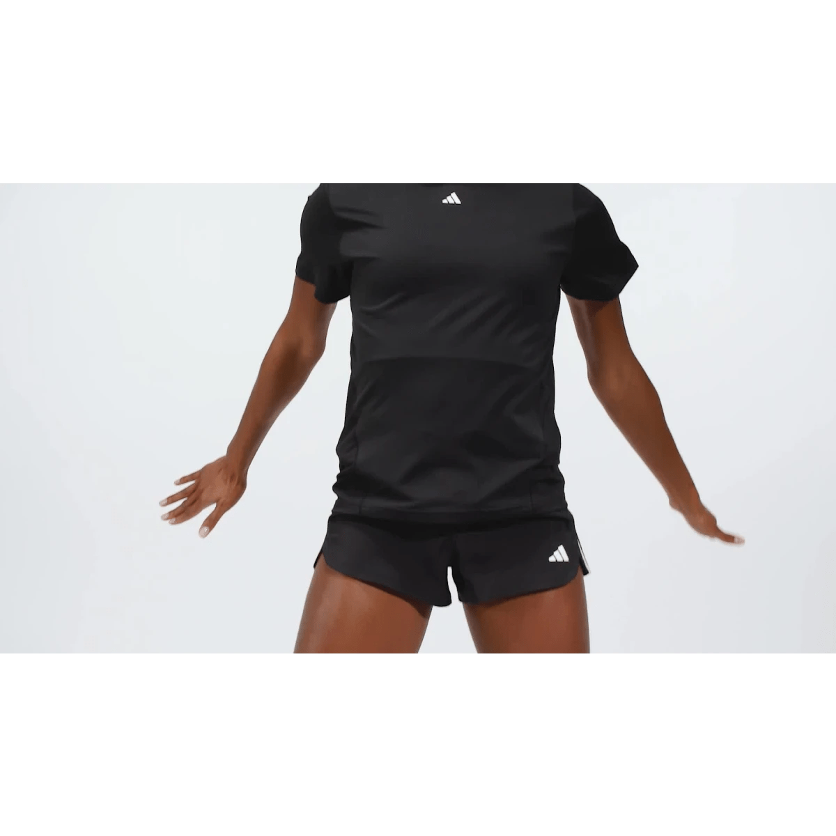 adidas Women's Pacer Training 3-Stripes High-Rise Shorts Womens Apparel Shorts