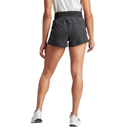 adidas Women's Pacer Training 3-Stripes Woven High Rise Shorts Womens Apparel Shorts
