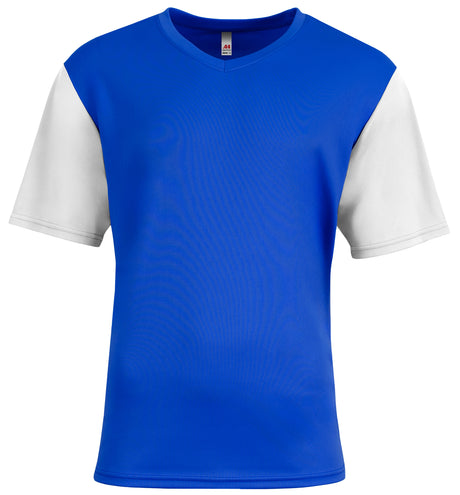 A4 Youth Sprint Color Block V-Neck Youth Apparel Shirts & Tops