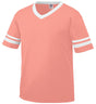 Augusta Sportswear V-Neck Jersey with Striped Sleeve Mens Apparel Shirts & Tops