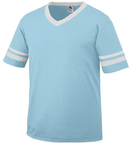 Augusta Sportswear V-Neck Jersey with Striped Sleeve Mens Apparel Shirts & Tops