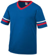 Augusta Sportswear V-Neck Jersey with Striped Sleeve Mens Apparel Shirts & Tops