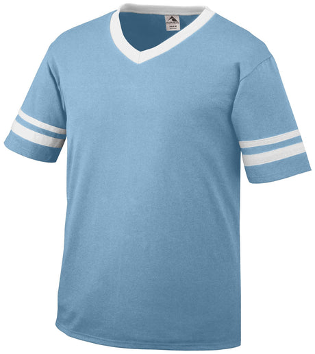 Augusta Sportswear V-Neck Jersey with Striped Sleeve Mens Apparel Shirts & Tops