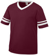 Augusta Sportswear V-Neck Jersey with Striped Sleeve Mens Apparel Shirts & Tops