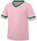 Augusta Sportswear V-Neck Jersey with Striped Sleeve Mens Apparel Shirts & Tops