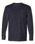 Bayside Men's USA-Made Long Sleeve T-Shirt with a Pocket