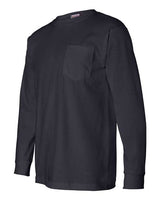 Bayside Men's USA-Made Long Sleeve T-Shirt with a Pocket