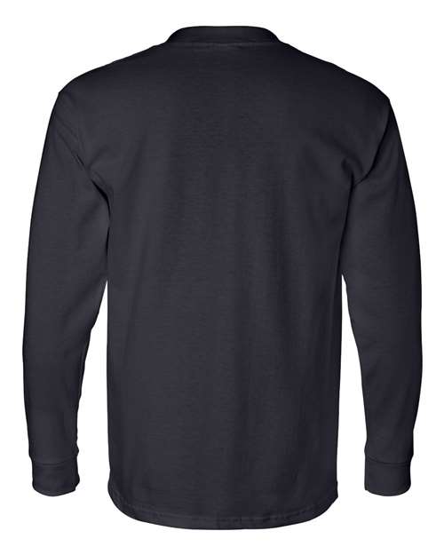 Bayside Men's USA-Made Long Sleeve T-Shirt with a Pocket