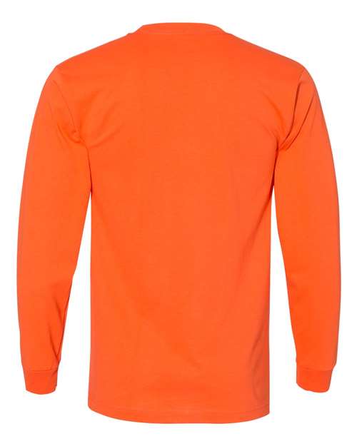 Bayside Men's USA-Made Long Sleeve T-Shirt with a Pocket