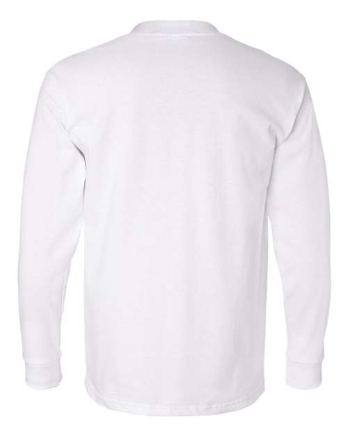 Bayside Men's USA-Made Long Sleeve T-Shirt with a Pocket