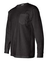 Bayside Men's USA-Made Long Sleeve T-Shirt with a Pocket