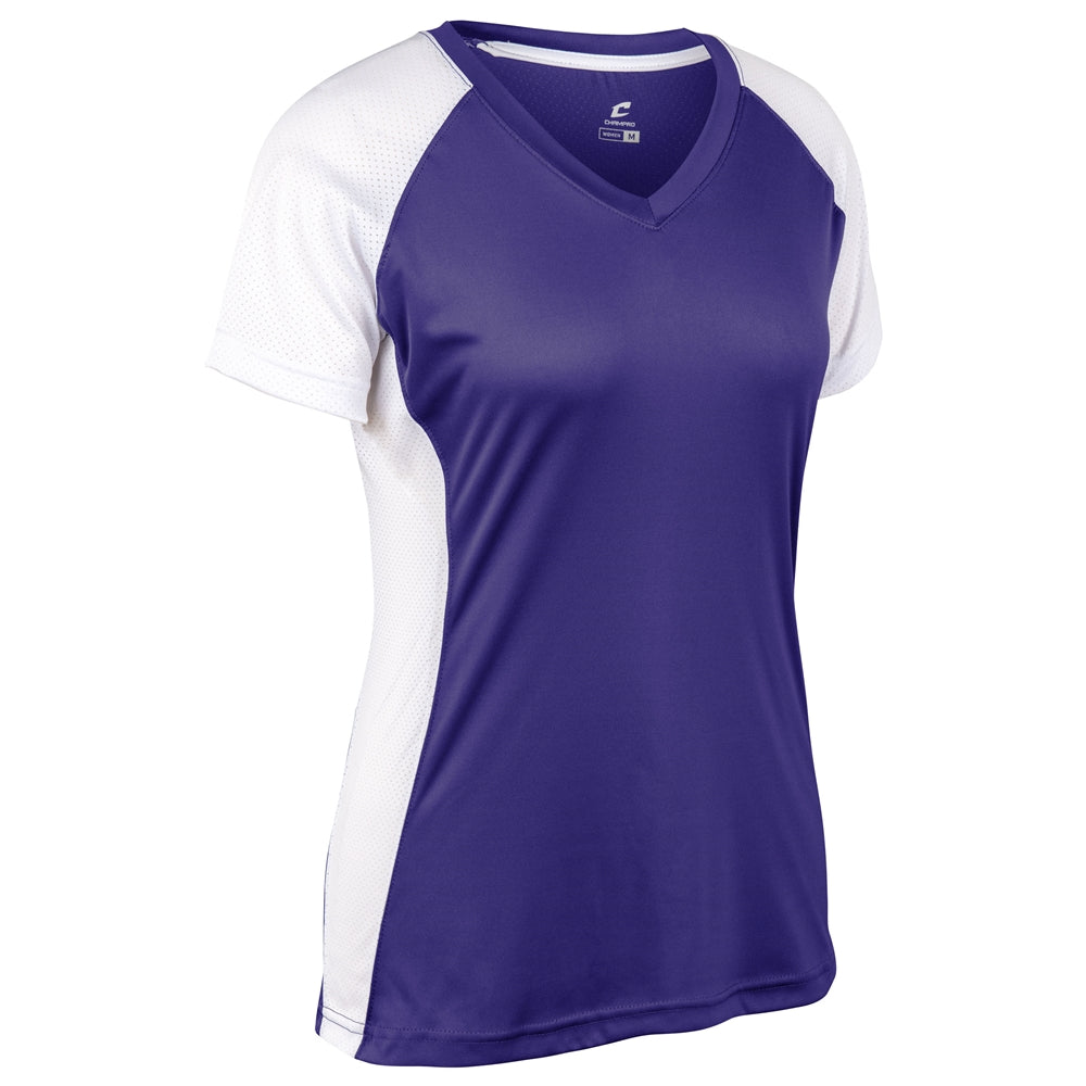Champro Women's Infinite V-Neck Short Sleeve Jersey Softball Jerseys Adult