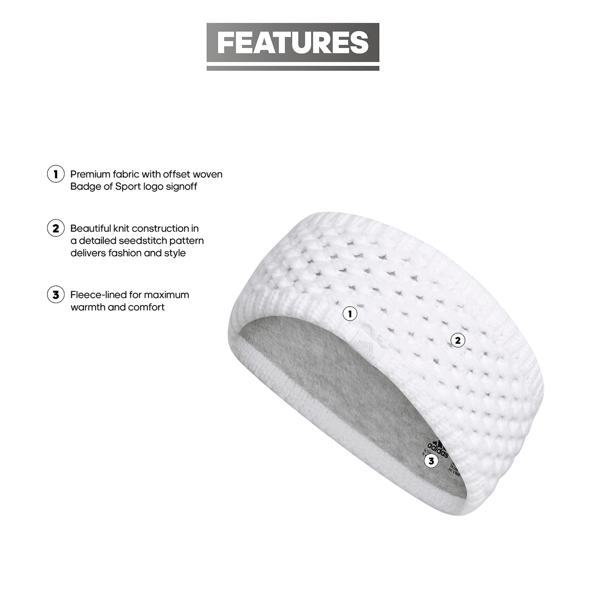 adidas Women's Crestline Headband Unisex Accessories Hats & Caps